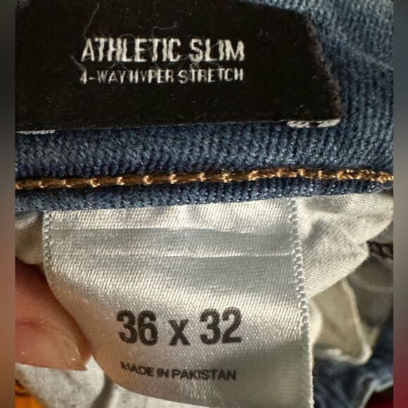 Express Men’s Athletic 4-Way Stretch Jeans 36 x 32 in EUC - Picture 3 of 3